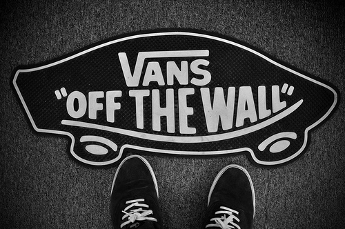 Vans Off The Wall Logo Shoes Carpet Sheos Black