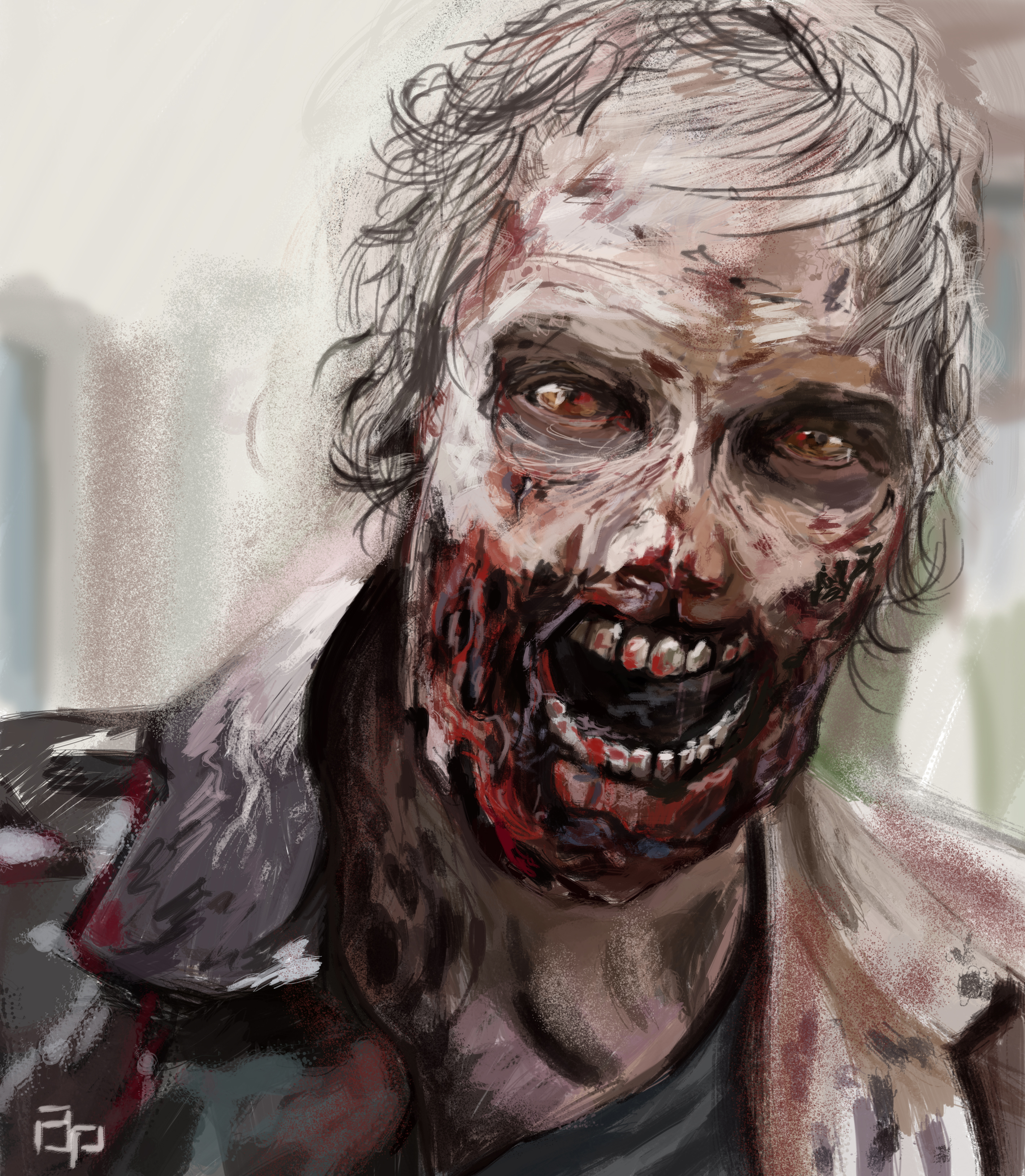 Zombie The Walking Dead By Bustepaul