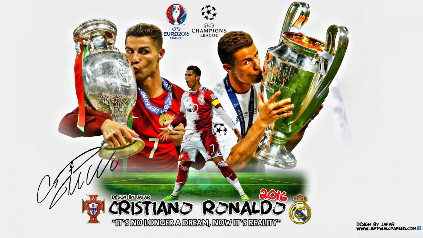 43 Cristiano Ronaldo With Ucl Trophy Wallpapers Wallpapersafari