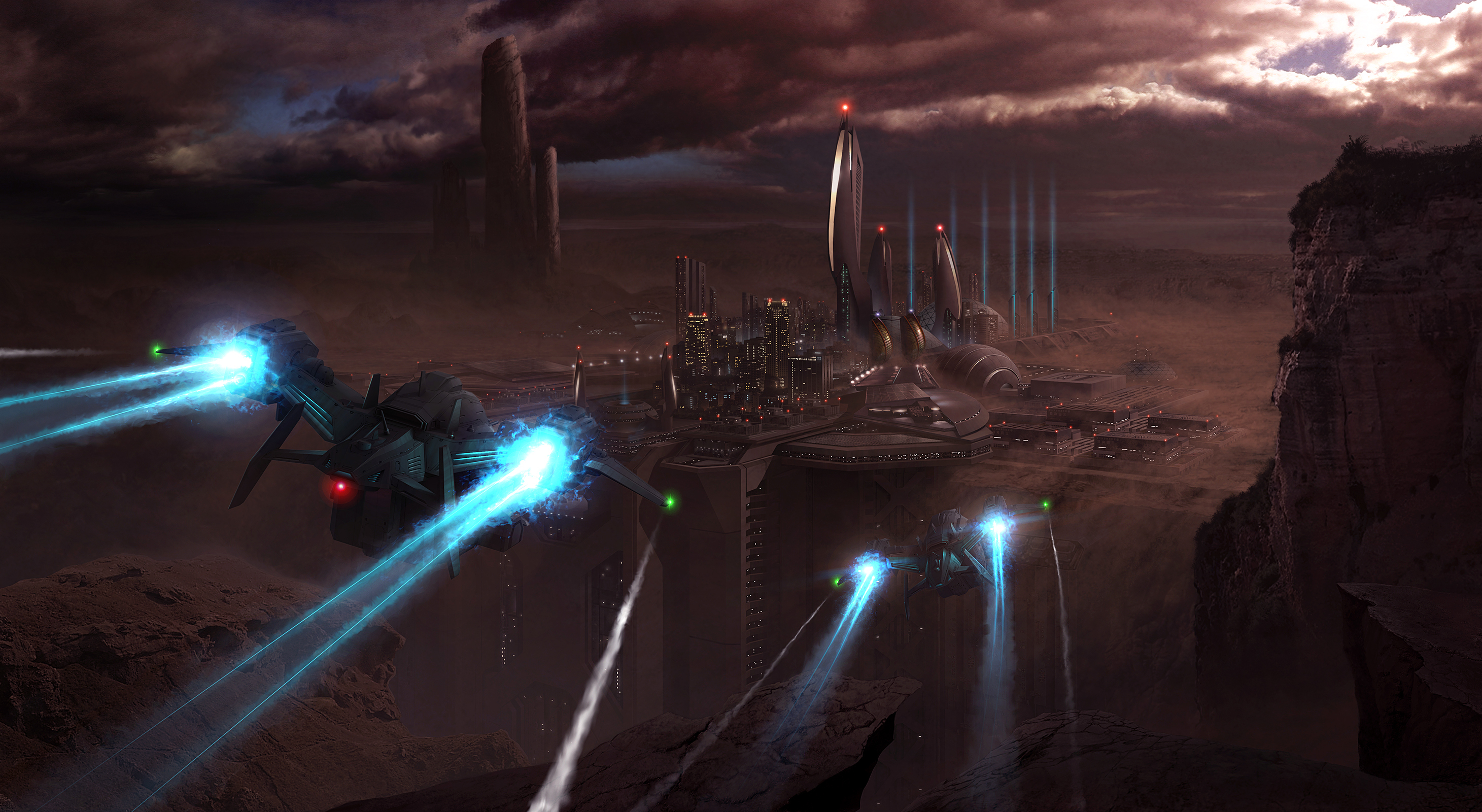Sci Fi City HD Wallpaper Background Image