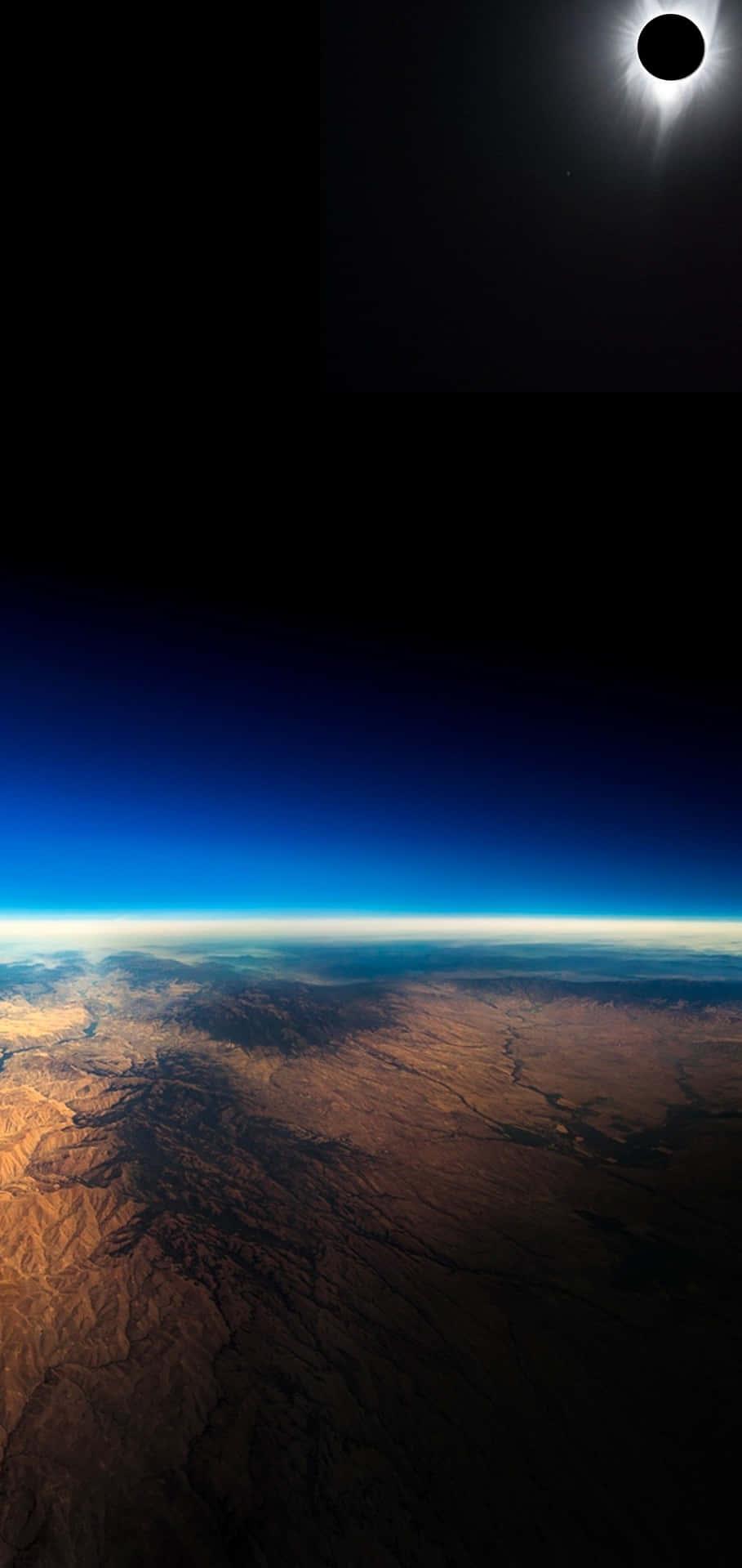 A Solar Eclipse Seen From Space Wallpaper