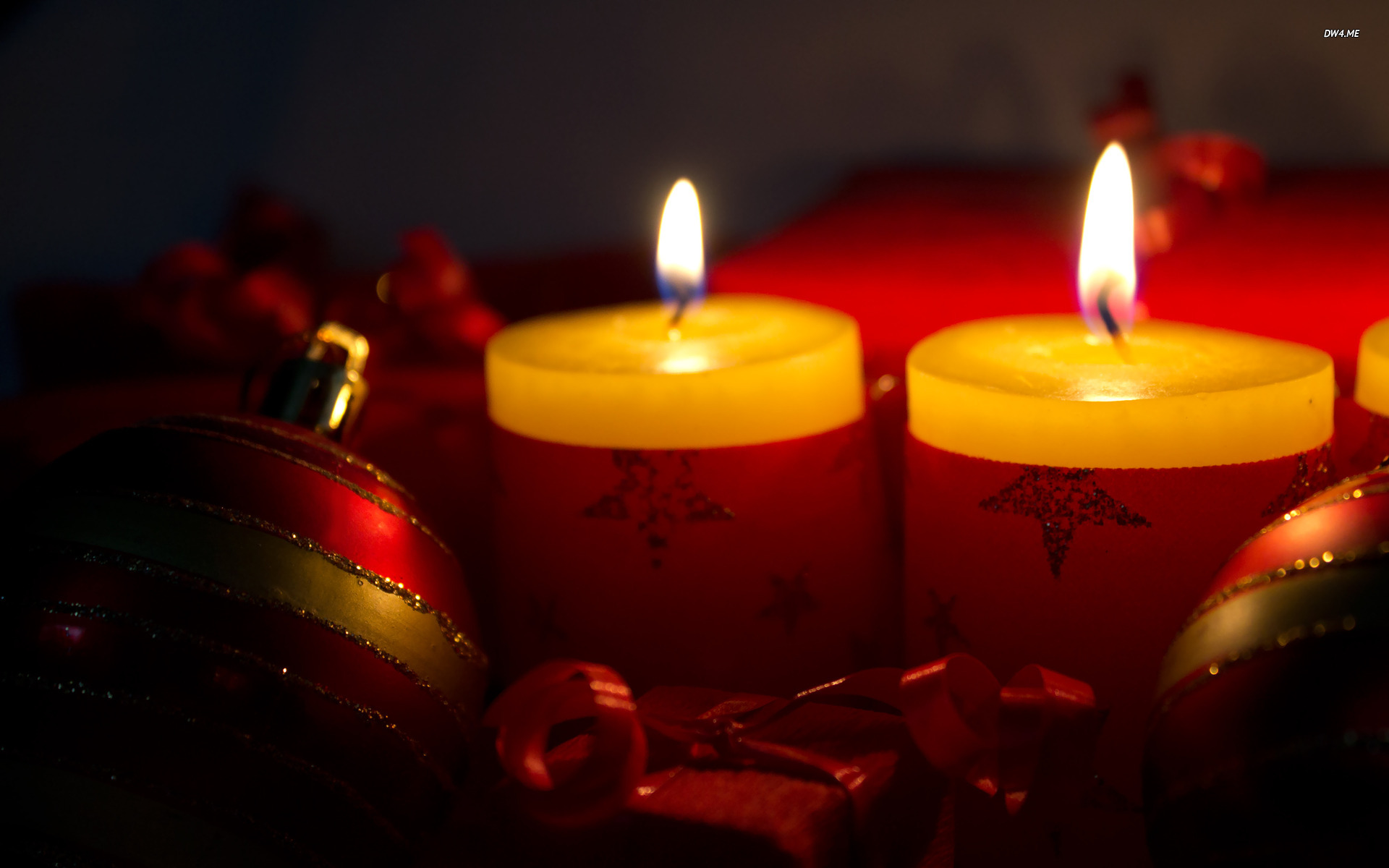 Christmas Candles Wallpaper Photography