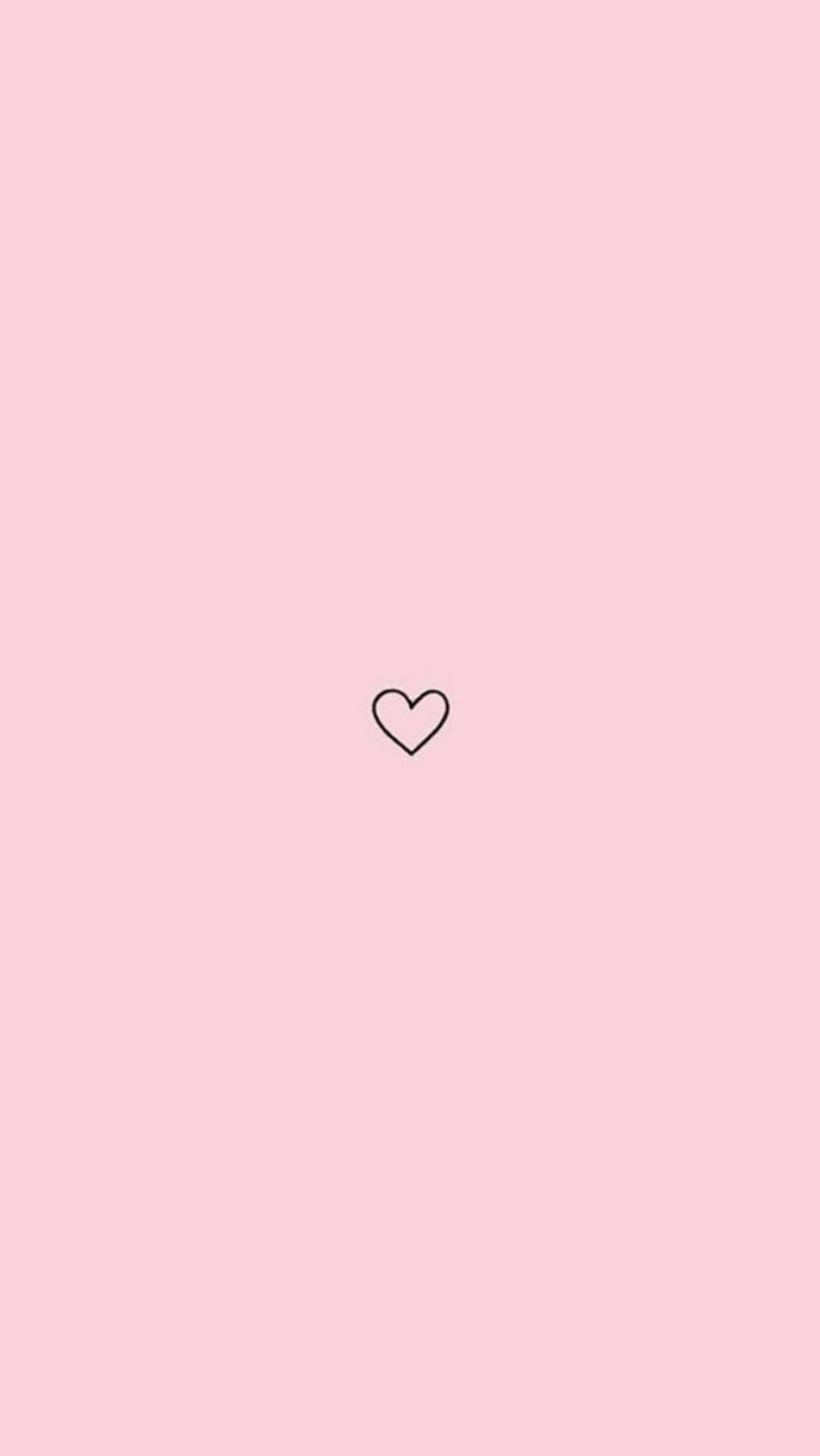 Simple Pink Aesthetic Heart Wallpaper