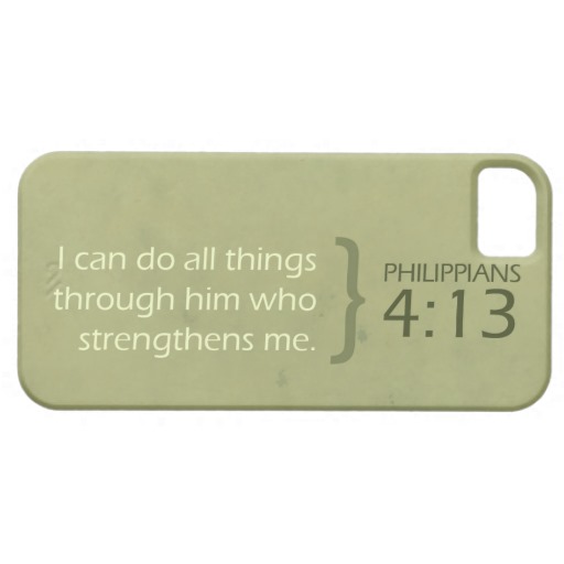 Philippians 413 Scripture Bible Verse Christian iPhone 55S Cover