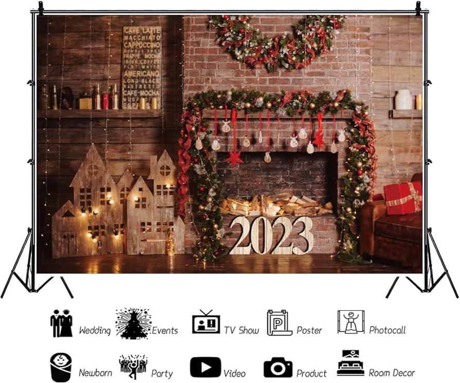 Amazoncom DORCEV 8x6ft Merry Christmas Happy New Year
