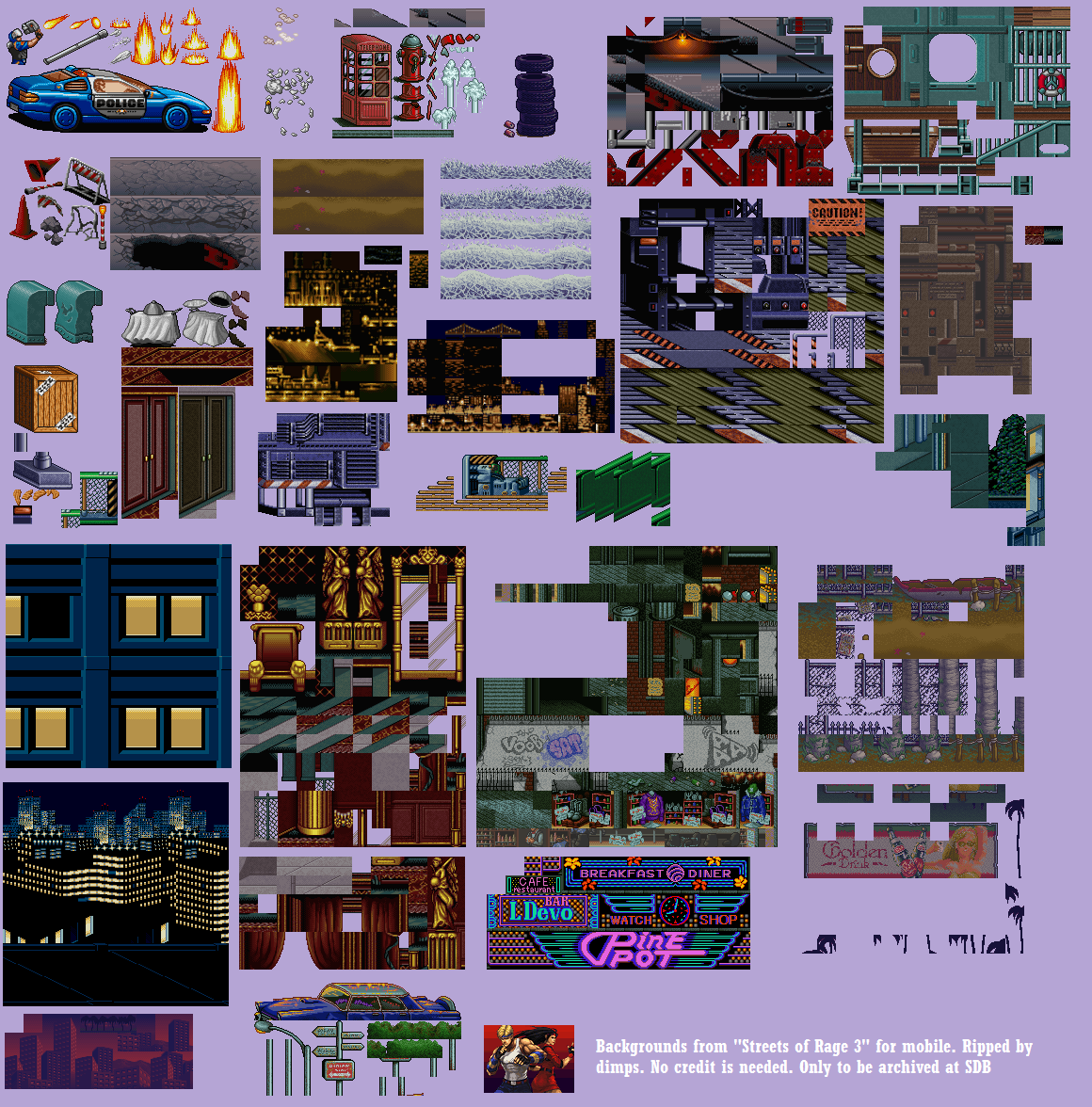 System Mobile Game Streets Of Rage File Background