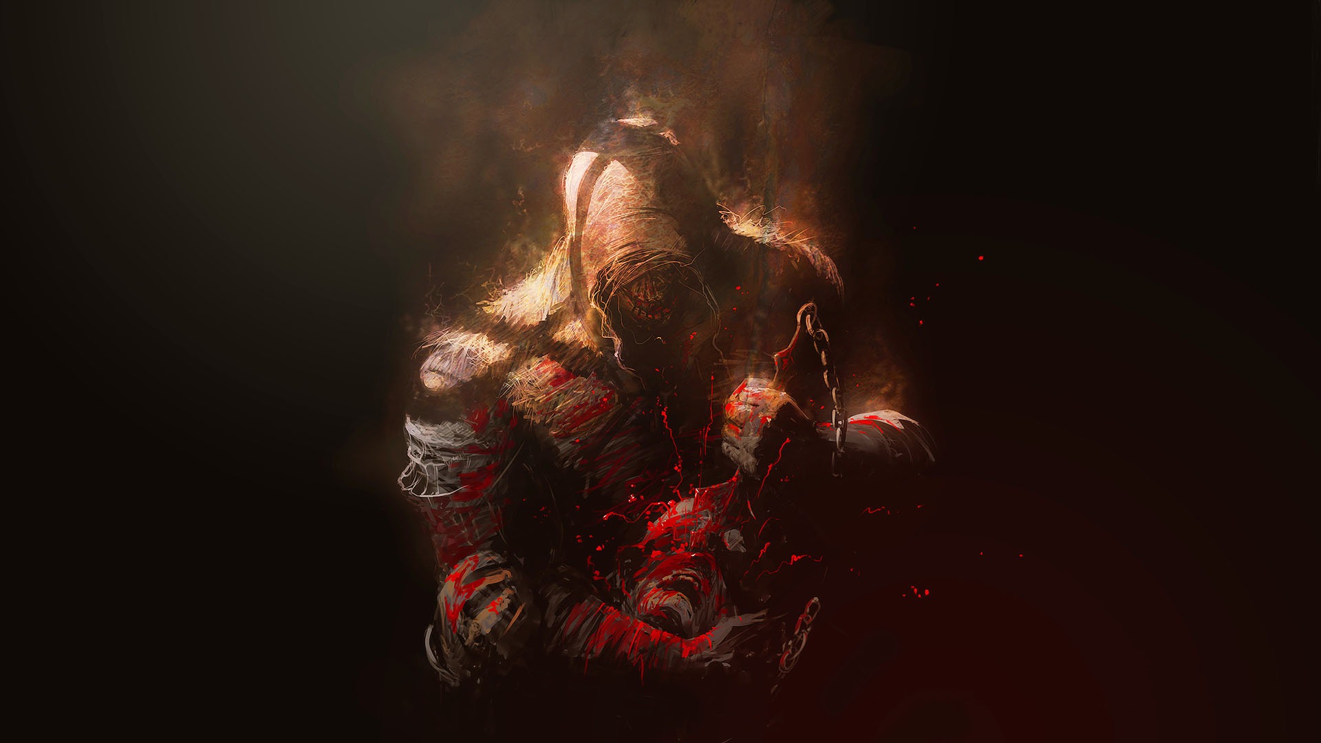 Scorpion Mortal Kombat Fatality Pain Blood Art Wallpaper Photos