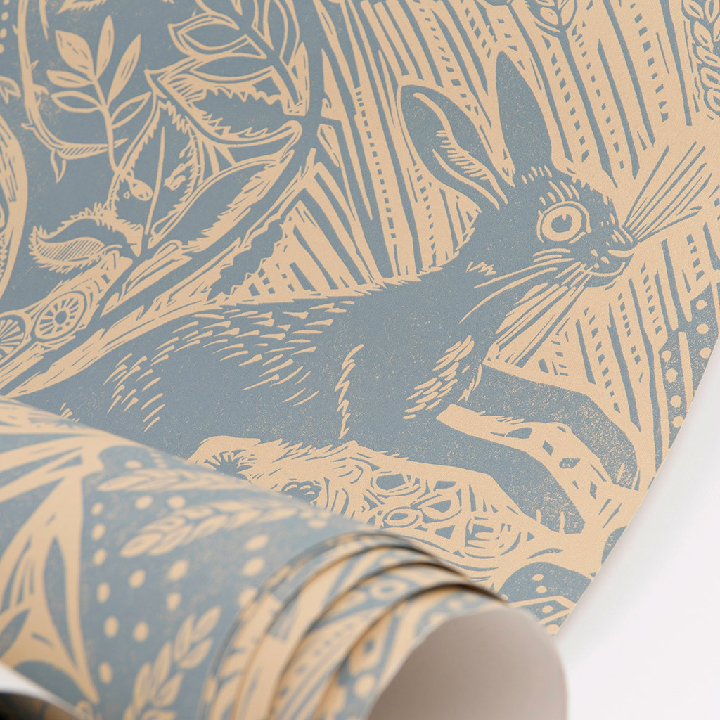 Harvest Hare Wallpaper By Mark Hearld St Jude S Fabrics Papers