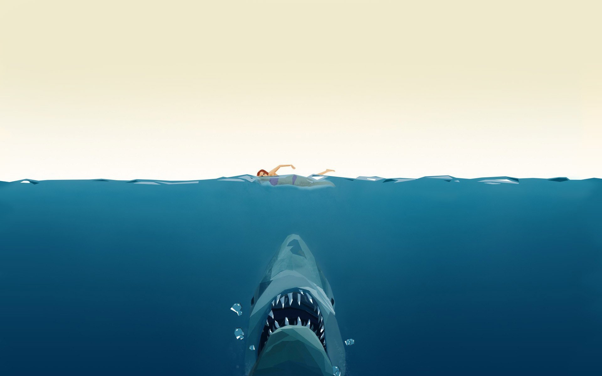 Jaws Minimalistic HD Wallpaper