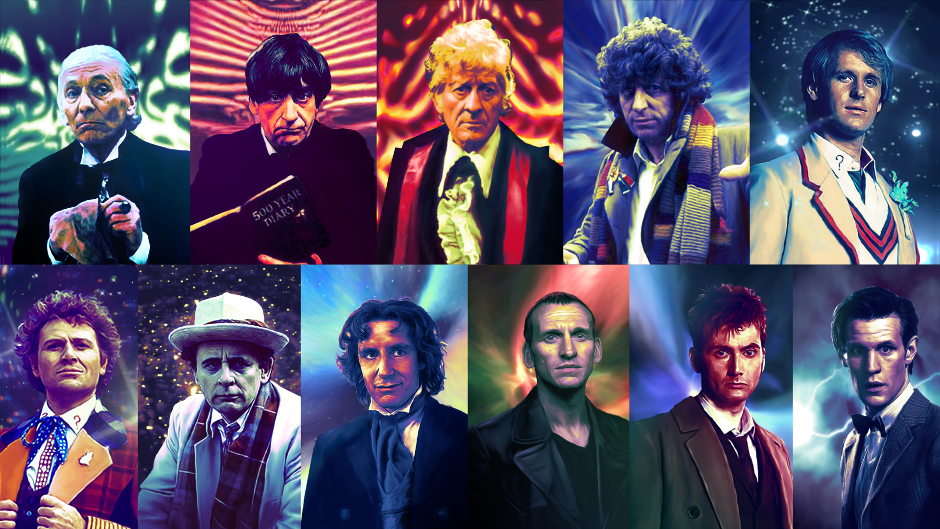 Doctor Who All Doctors Wallpaper V1 By