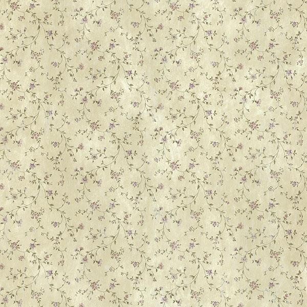 Cooley Lavender Calico Floral Wallpaper Warehouse