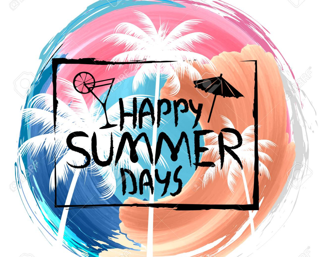 Free download Happy Summer Days Poster Wallpaper For Fun Party 1280x1024