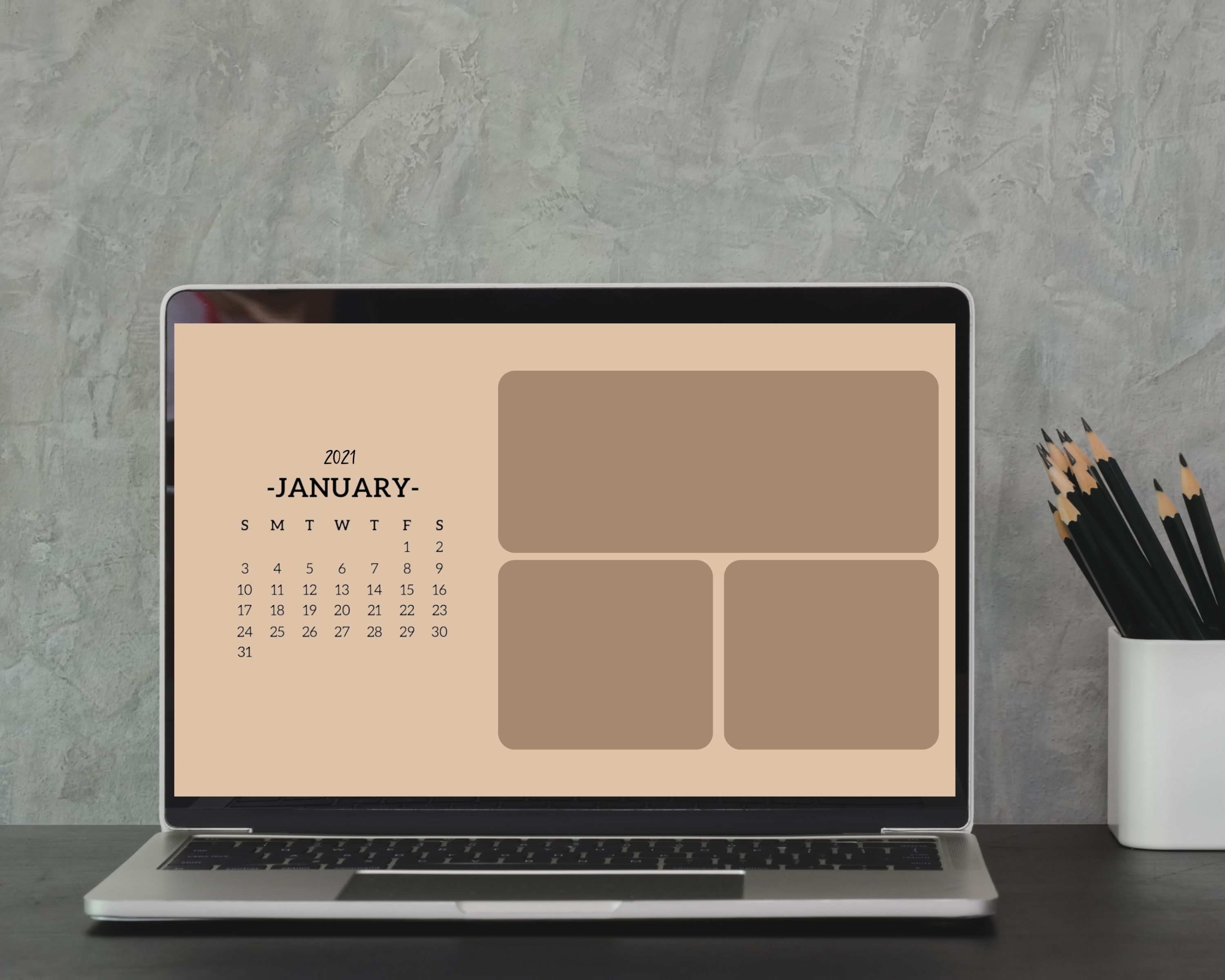 🔥 Free download Unlabeled January December Desktop Organizer Etsy ...