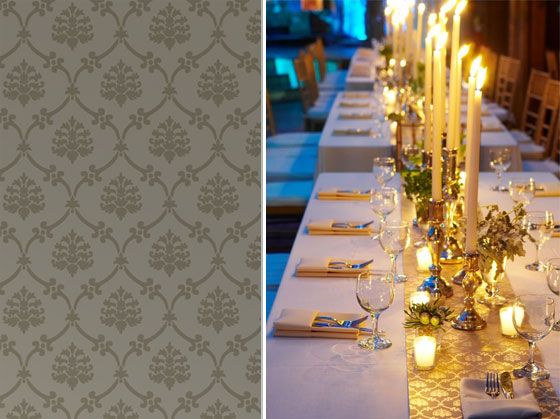 Metallic Wallpaper Table Runner This Pattern Is Millom From The Shand