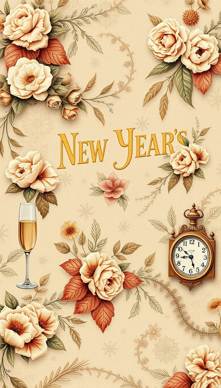 Victorian New Years Wallpaper