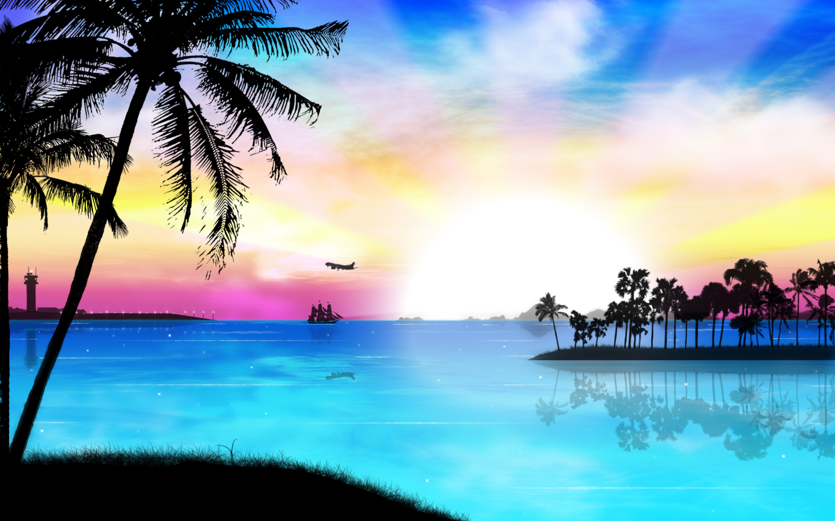 HD Tropical Island Beach Paradise Wallpaper And Background