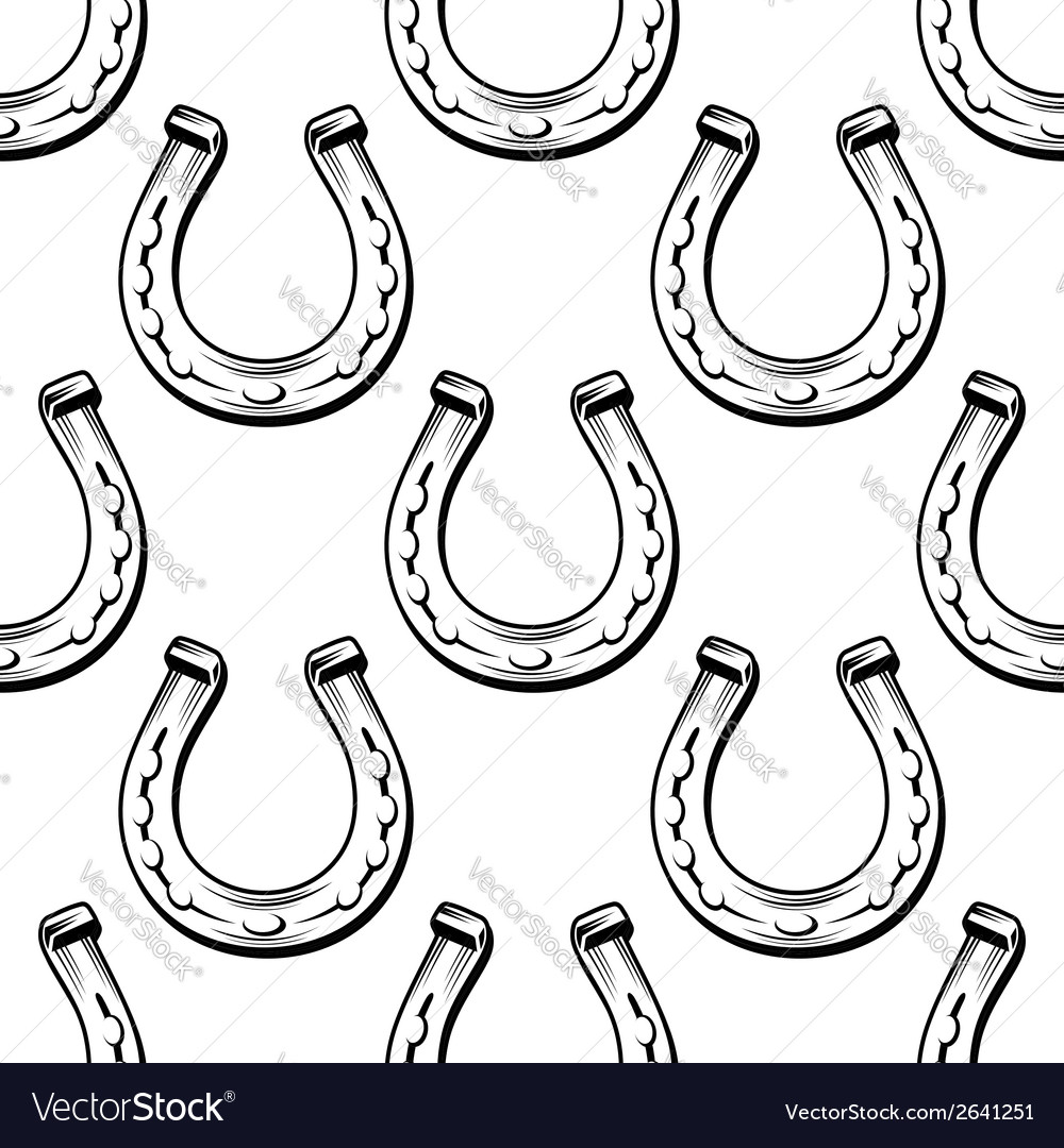 Free download Seamless background pattern of horseshoes Vector Image