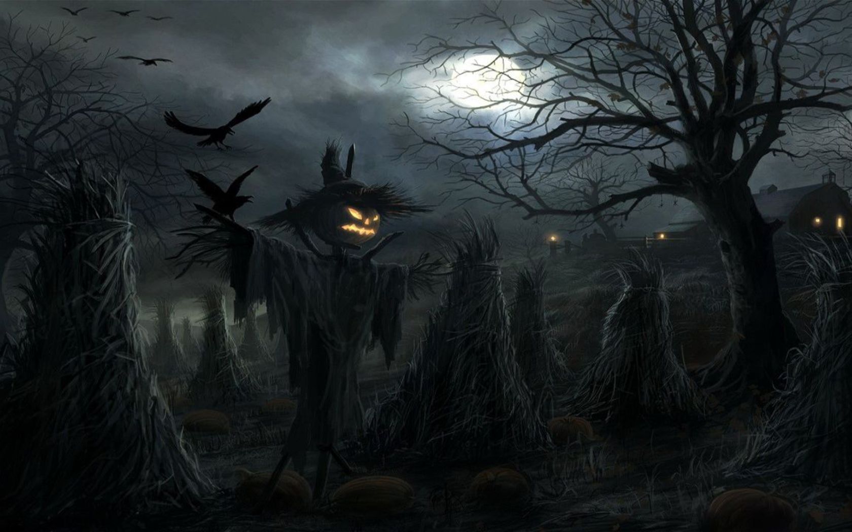 Creepy Town Of Halloween Wallpaper Screensavers Ventube