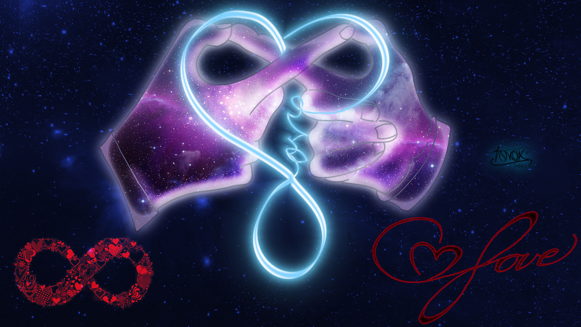 Infinite Love Couple Hand Wallpaper