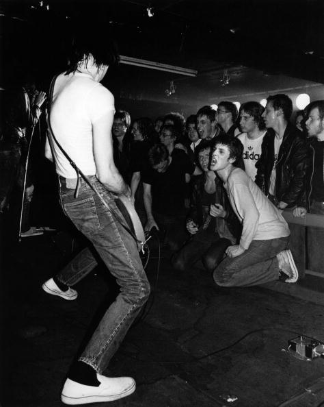Photo Of Johnny Ramone And Ramones On Guitar Foreground