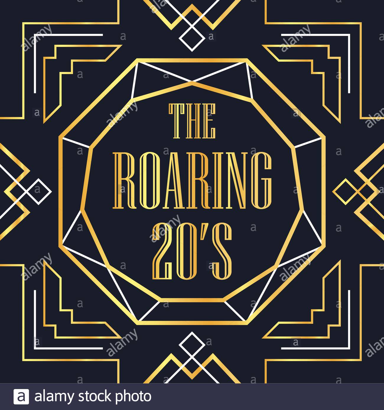 Free download The roaring 20s background template in vintage art deco ...