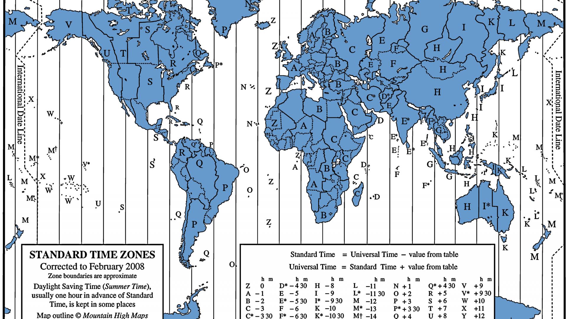  50 World Map Time Zones Wallpapers WallpaperSafari