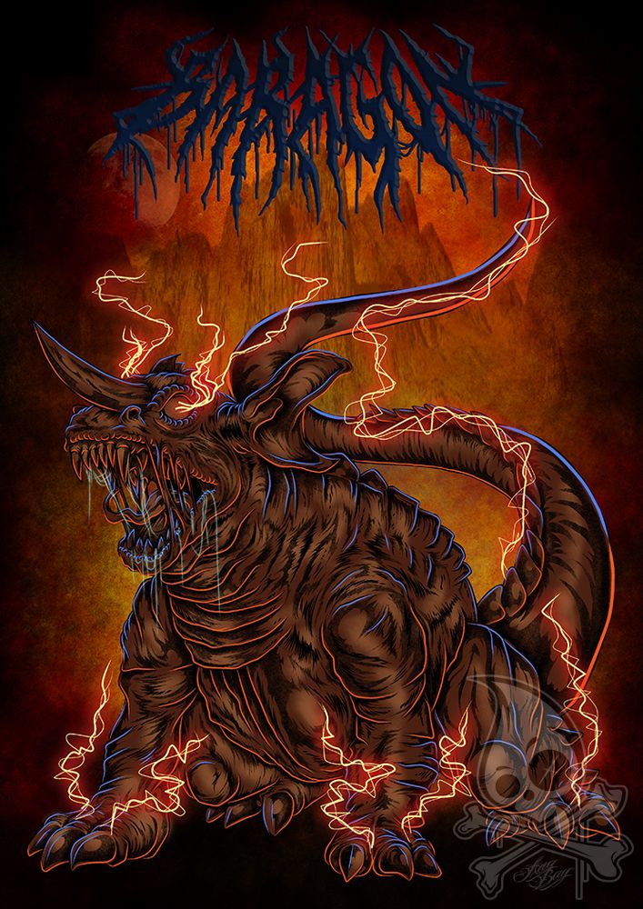 Baragon With Image Godzilla Kaiju Art