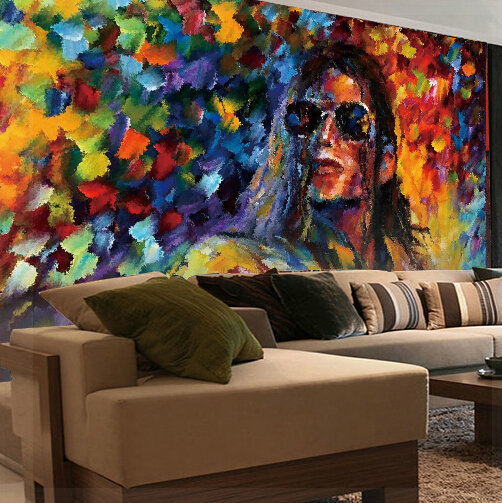 Wall Mural Stereoscopic Wallpaper Michael Jackson Painting
