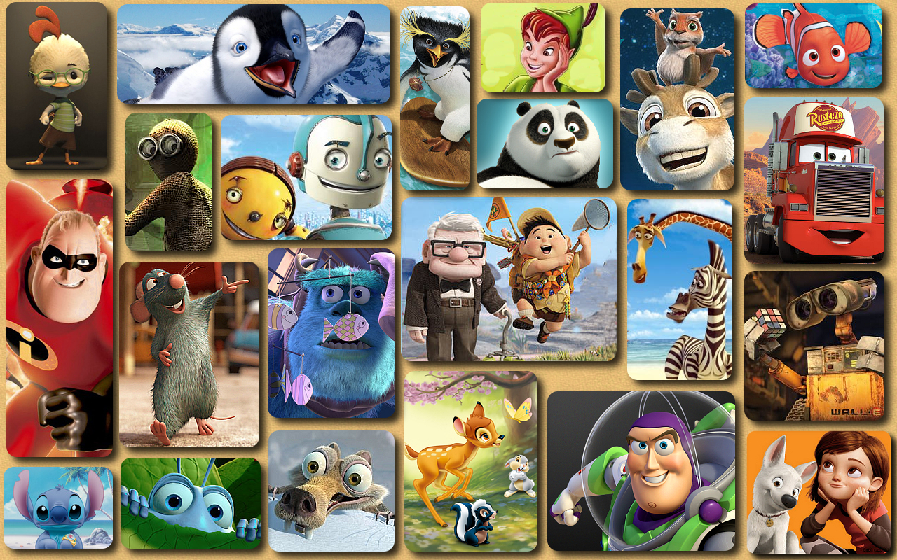 Free download Disney Pixar Wallpaper 1280x800 Disney Pixar Collage