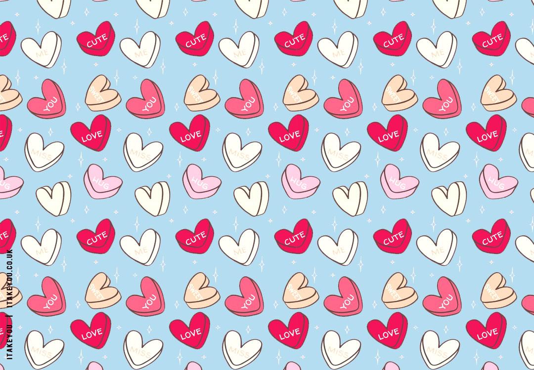 Cute hearts preppy desktop wallpaper