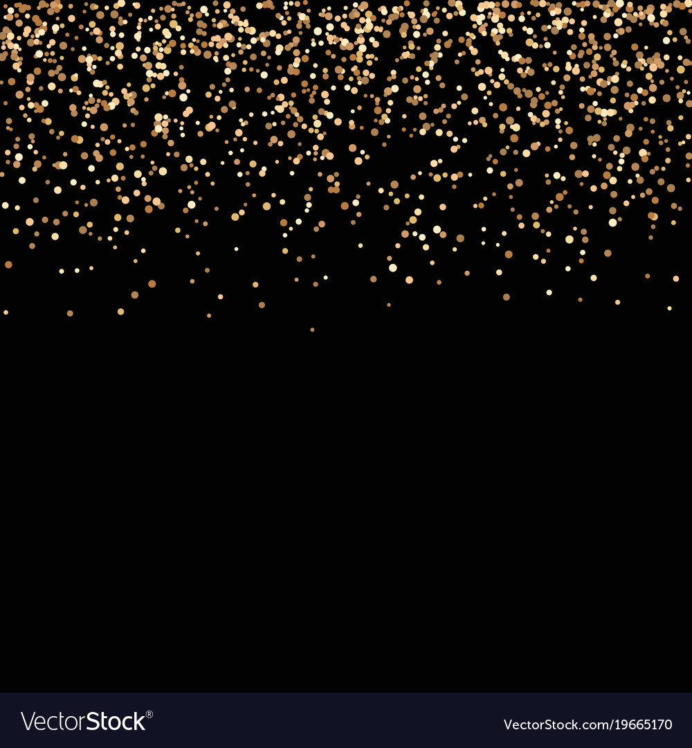 Luxury Black Background With Gold Sparklers Vector Image
