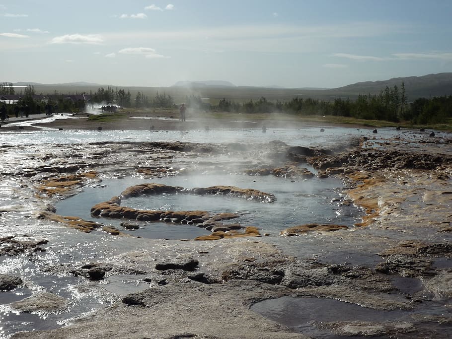 HD Wallpaper Strokkur Geyser Iceland Hot Water Valley