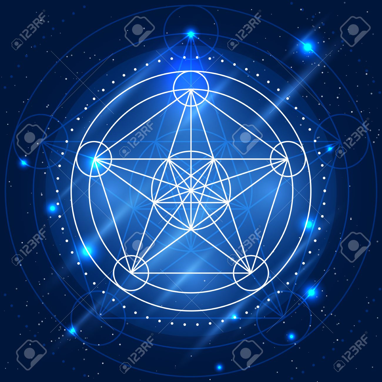 Magic Geometry Sign Vector Alchemy Mystical Symbol On Space