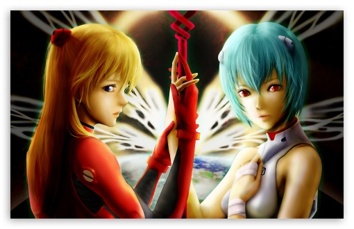 Neon Genesis Evangelion Ayanami Raising Project HD Desktop Wallpaper