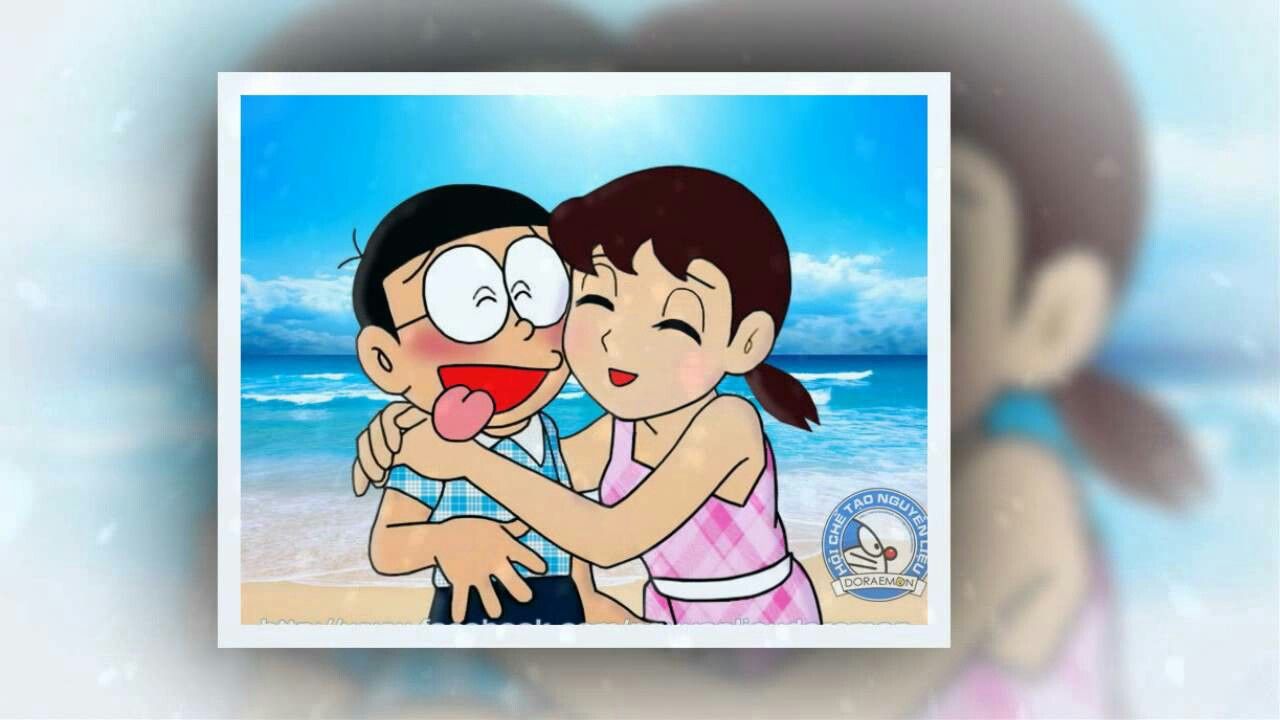 Shizuka Nobita Love Hug Doraemon In
