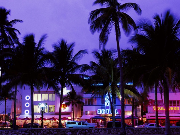 Art Deco District South Beach Miami Florida Usa