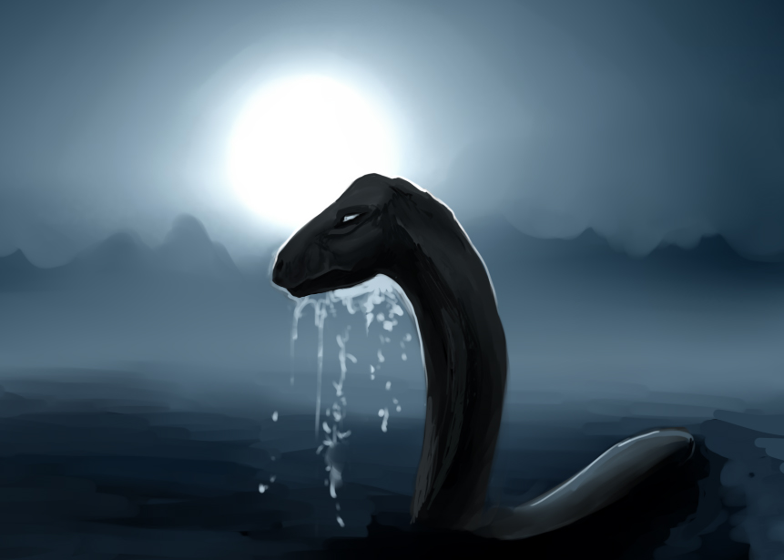 Loch Ness Monster Sketch By Gravelsgargoyle