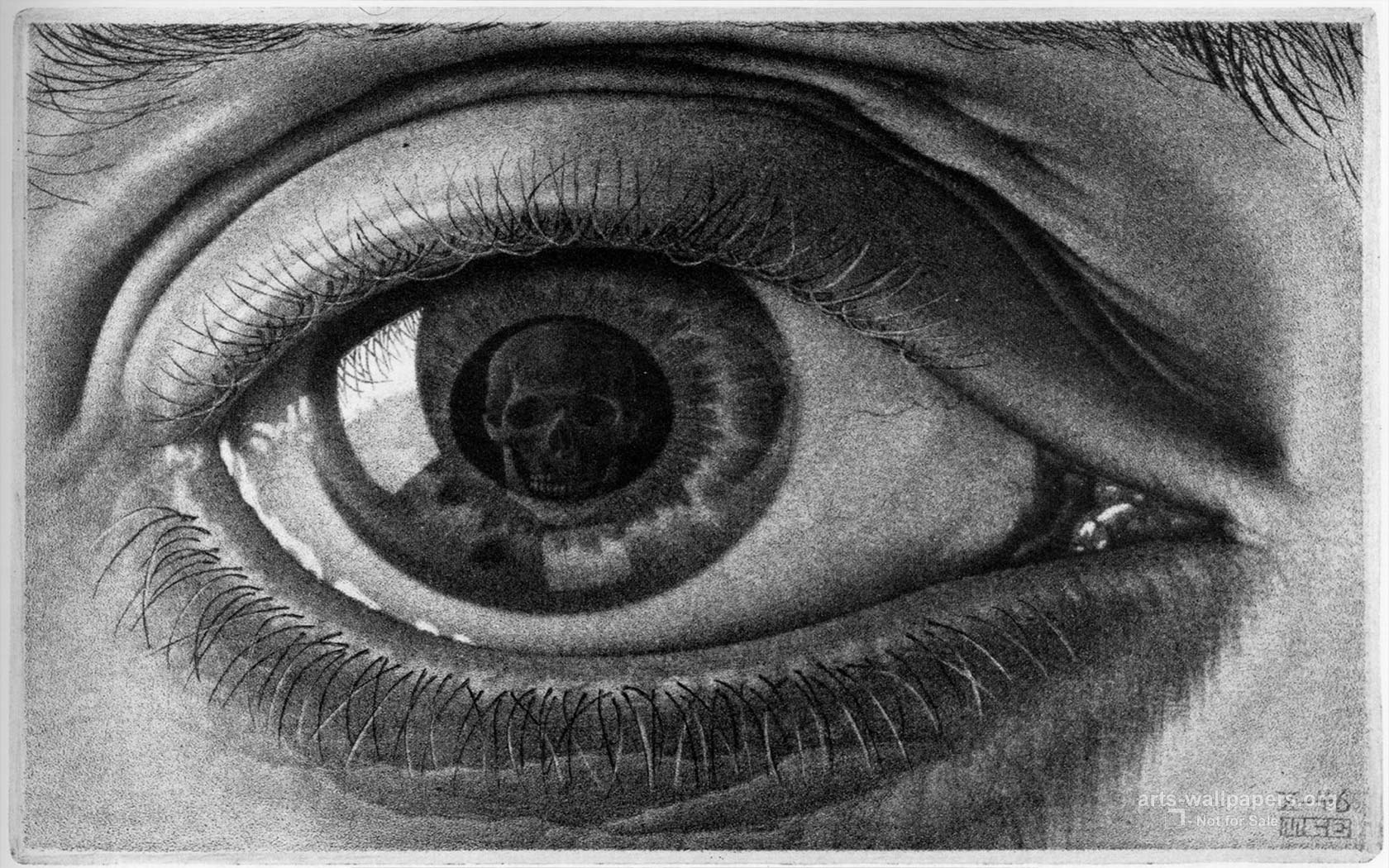 Escher Wallpaper M C Eye