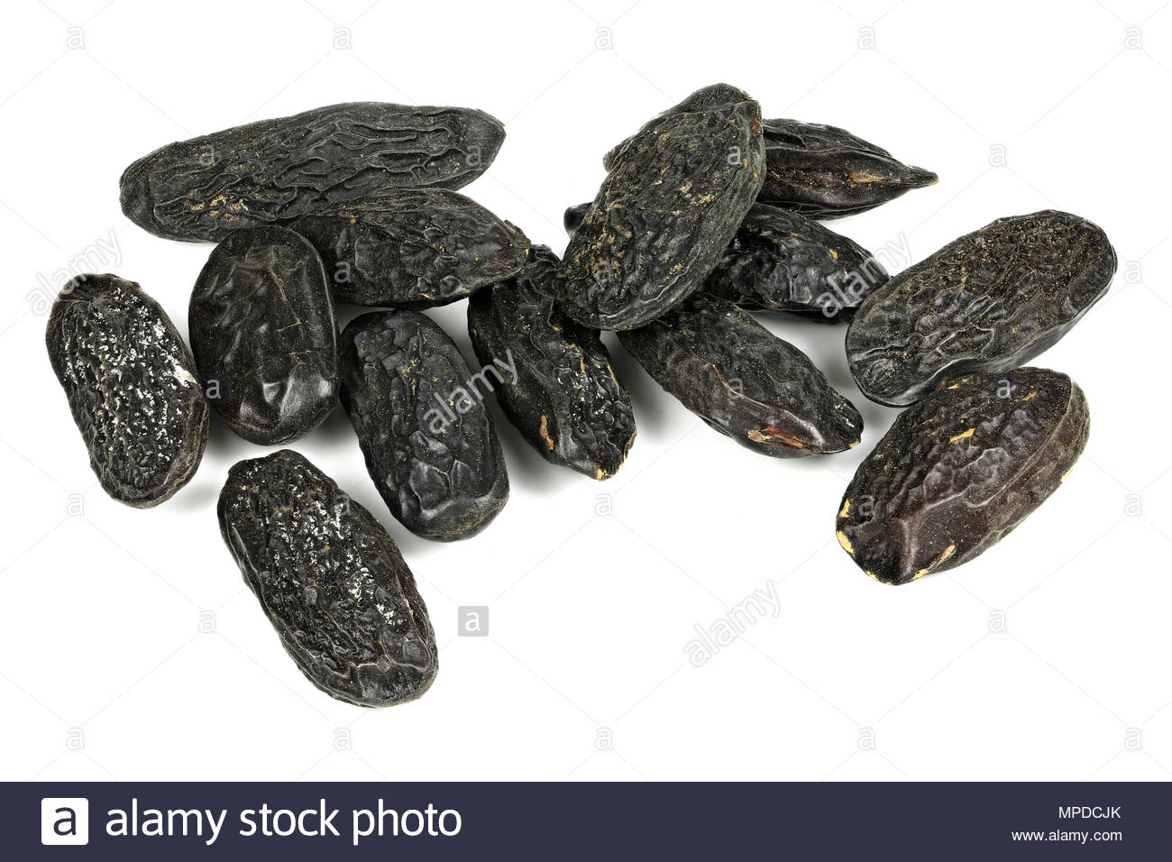Tonka Beans Isolated On White Background Stock Photo