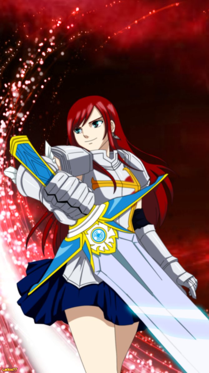 Erza iPhone Wallpaper Fairy Tail By Latios77