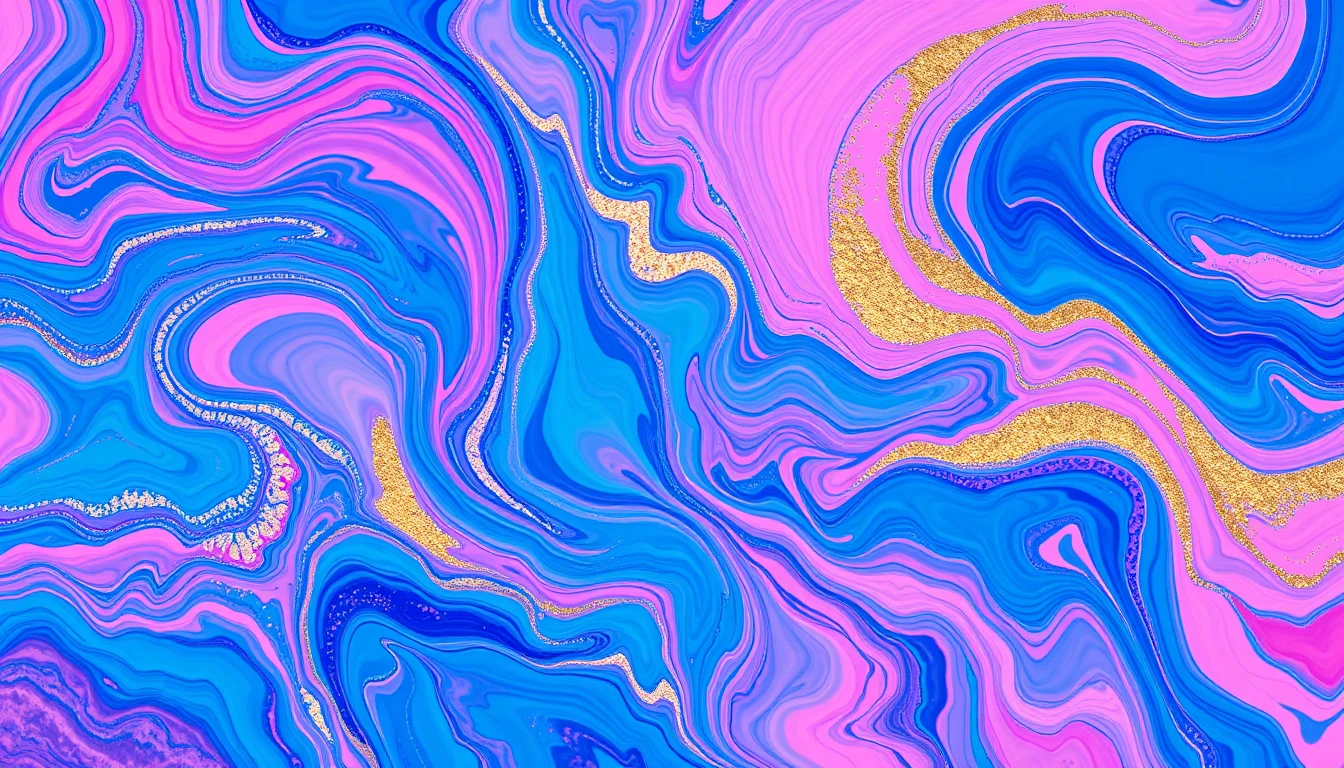 Blue And Pink Wallpaper