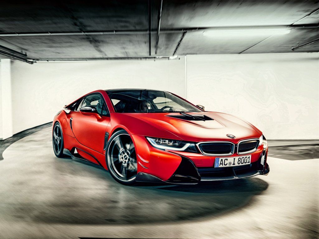 Bmw I8 Red Luxurious Car Front Wallpaper