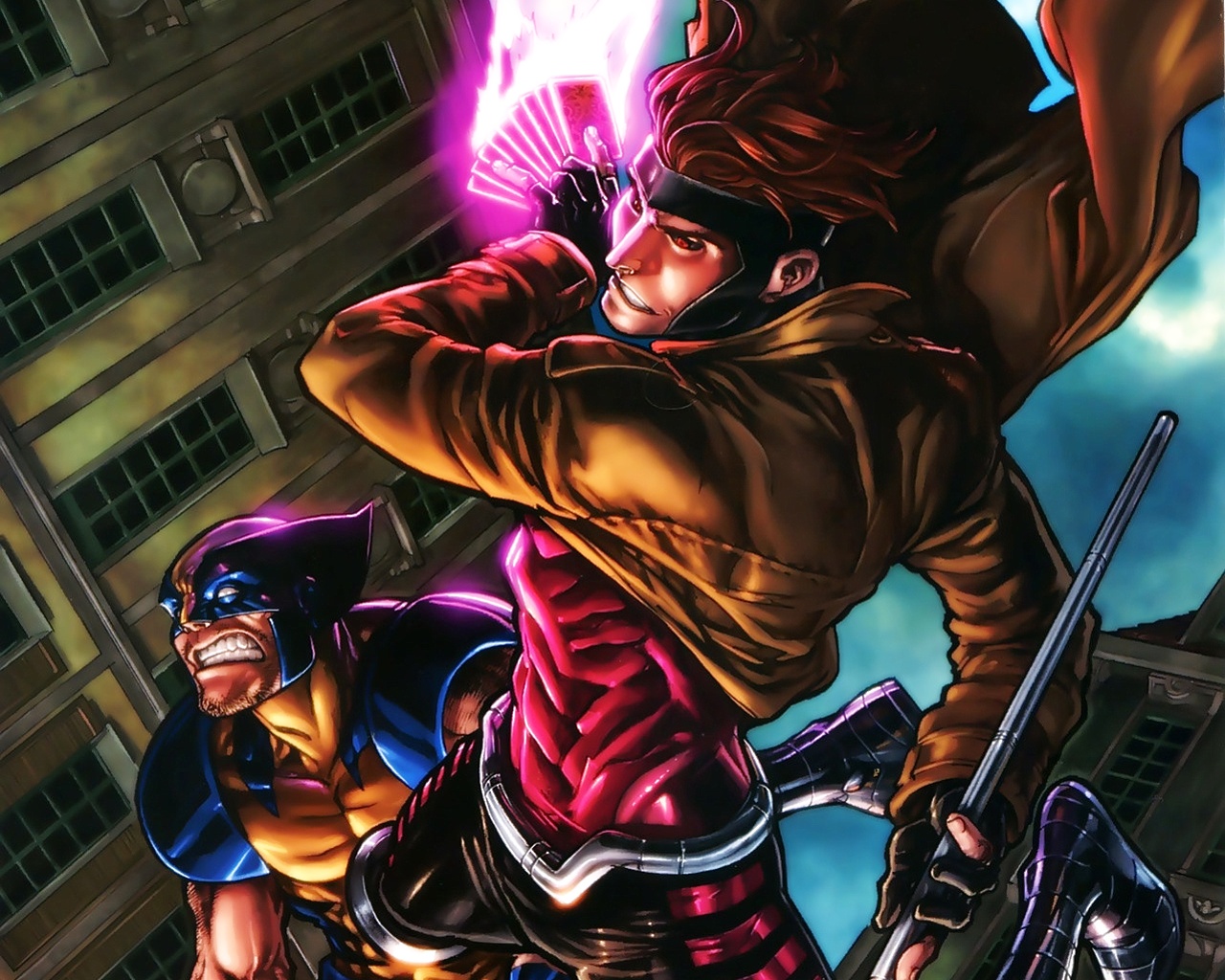 Gambit And Wolverine Wallpaper Background