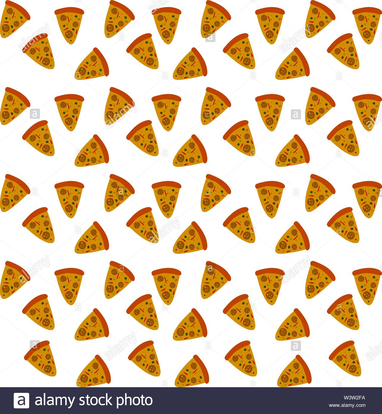 Pizza wallpaper illustration vector on white background Stock