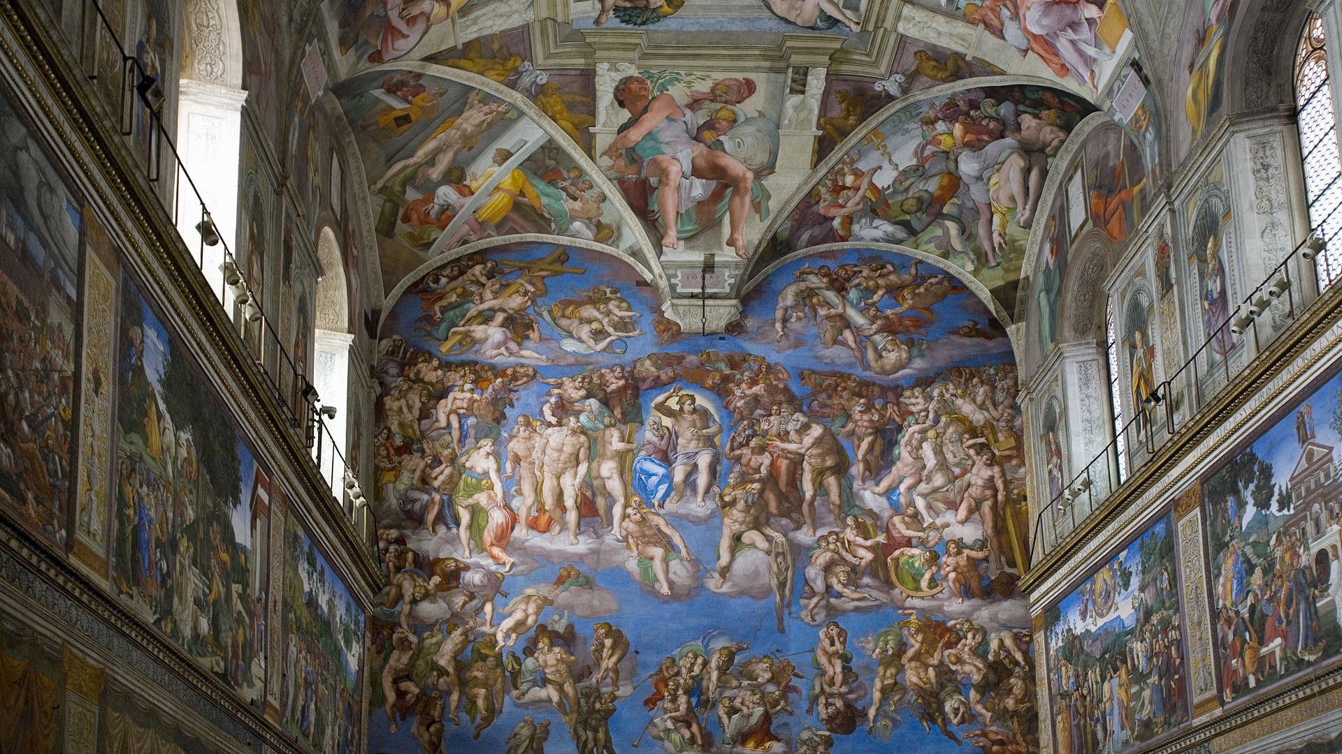 Sistine Chapel Museum Ceiling Rome Italy Wallpaper