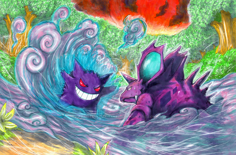 Gengar Vs Nidorino By Matsuyama Takeshi