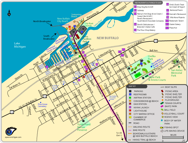 Map Of New Buffalo Michigan Free Download New Buffalo Area Map Includes New Buffalo Beach Bike Route  Parks [640X487] For Your Desktop, Mobile & Tablet | Explore 48+ Wallpaper  Stores Buffalo Ny | Buffalo Wallpaper And Paint,