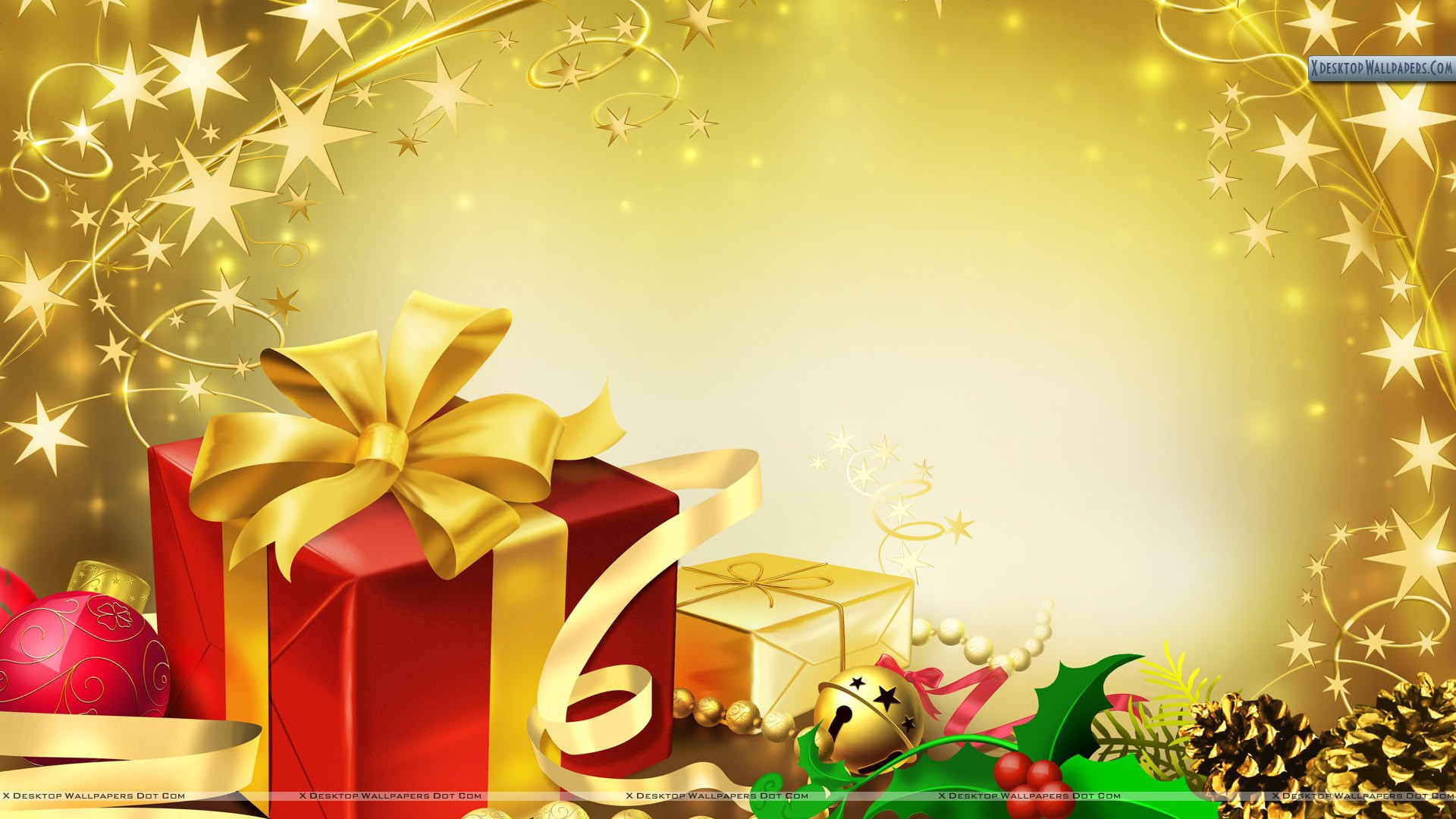 Gifts Packets At Christmas Eve Wallpaper