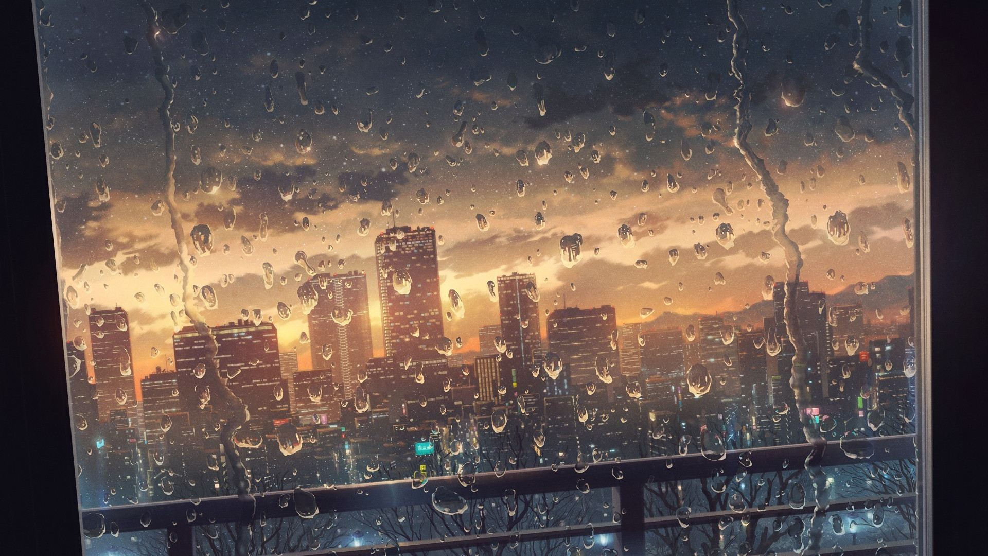 Anime City Wallpaper