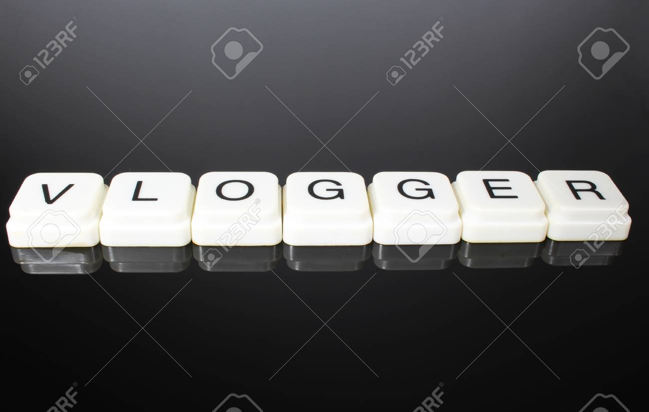 Vlogger Text Word Title Caption Label Cover Backdrop Background